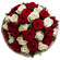 bouquet of red and white roses. Fiji