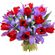 bouquet of tulips and irises. Fiji
